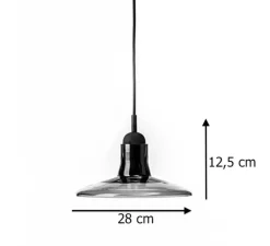 Suspension, Shadows, gris fumé, dimmable, Ø28cm, H12,3cm - Brokis