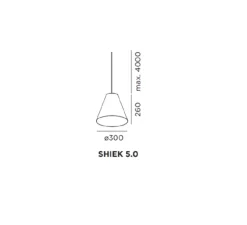 Suspension, Shiek 5.0, LED, blanc, LED, H26cm, Ø30cm - Wever et Ducré
