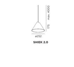 Suspension, Shiek 2.0, LED, blanc, H17,5cm, Ø25,2cm - Wever et Ducré