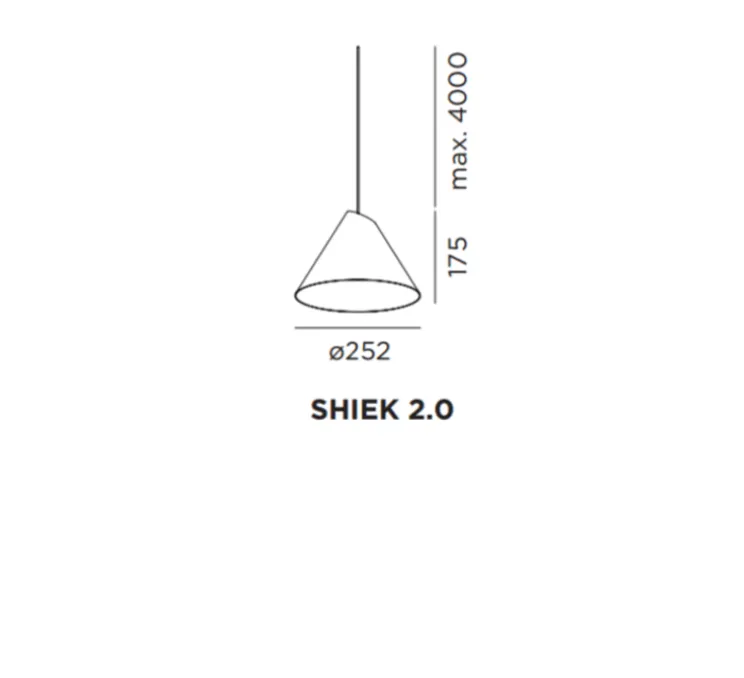 Suspension, Shiek 2.0, LED, cuivre, H17,5cm, Ø25,2cm - Wever et Ducré