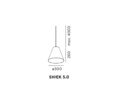 Suspension, Shiek 5.0, LED, cuivre, H26cm, Ø30cm - Wever et Ducré