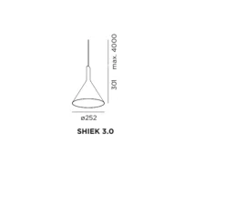 Suspension, Shiek 3.0, LED, 1800-2850K, 620lm, blanc, H30,1cm, Ø25,2cm - Wever et Ducré