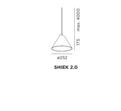 Suspension, Shiek 2.0, LED, Noir, Or, H17,5cm, Ø25,2cm - Wever et Ducré