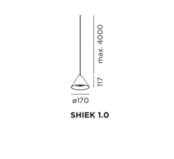Suspension, Shiek 1.0, LED, Noir, Cuivre, H11,7cm, 1800 K - 2850 K, 495lm, Ø17cm - Wever et Ducré