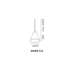 Suspension, Shiek 5.0, LED, or, noir, H26cm, Ø30cm - Wever et Ducré