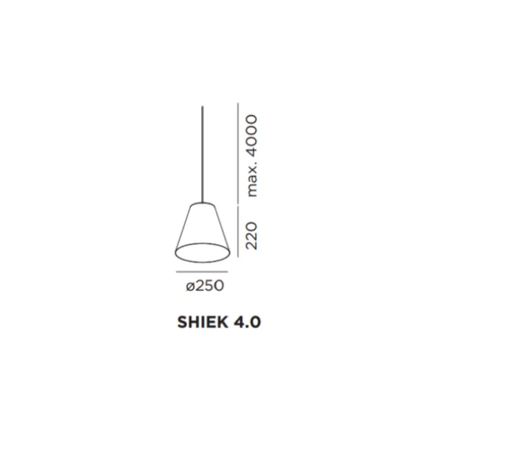 Suspension, Shiek 4.0, LED, or, noir, H22cm, Ø25cm - Wever et Ducré