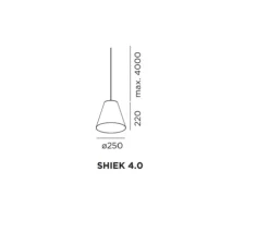 Suspension, Shiek 4.0, LED, or, blanc, H22cm, Ø25cm - Wever et Ducré