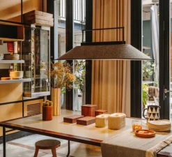 Suspension, Shoemaker, gris, LED, dim, 2700k, 3631 lm, L120,4cm, H30cm - LEDs C4