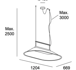 Suspension, Shoemaker, gris, LED, dim, 2700k, 3631 lm, L120,4cm, H30cm - LEDs C4