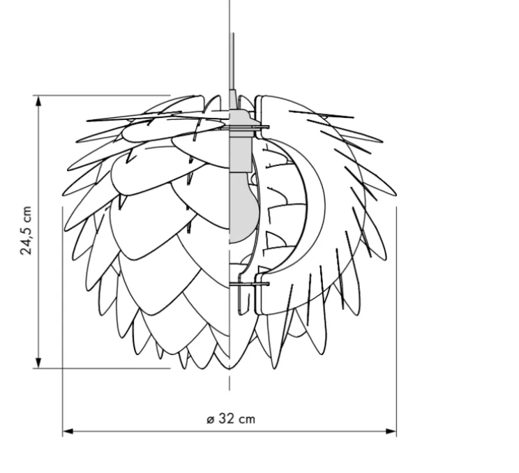 Suspension, Silvia mini, or, LED, Ø32cm, H24,5cm - Umage