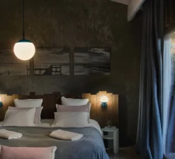 Suspension, Simple D25 MOOON!,Bleu Acapulco, IP42, LED, 5000K, 1000 lm, Ø25cm, H123cm - Fermob