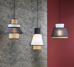 Suspension, Singapour M, gris, blanc, L40cm, Ø37,5cm - Market Set