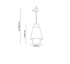 Suspension, Singapour S, Kaki, curry, Ø30cm, H49,5cm - Market Set