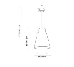 Suspension, Singapour S, nude, Ø30cm, H50cm - Market Set