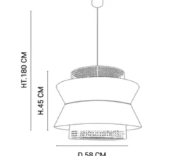 suspension, Singapour XL, nude, Ø 58cm, H45cm - MARKET SET