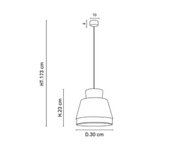 Suspension, Singapour XM , nude, Ø30cm, H23cm - Market Set
