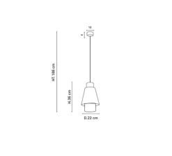 Suspension, Singapour XS , nude, Ø22cm, H36cm - Market Set