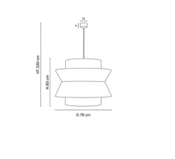 Suspension, Singapour XXL, Kaki, curry, Ø78cm, H60cm - Market Set