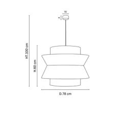 Suspension, Singapour XXL, nude, Ø78cm, H60cm - Market Set