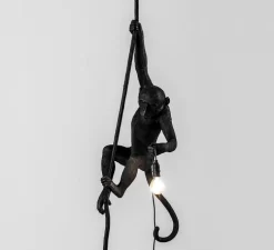 Suspension, Singe, Monkey Ceiling, noir, IP44, H76cm, Outdoor - Seletti