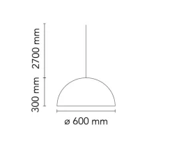 Suspension, Skygarden 1, marron rouillé mat, Ø60cm, H30cm - Flos