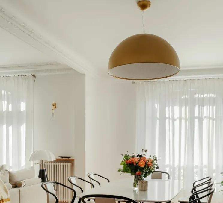 Suspension, Skygarden Small, blanc, or, Ø40cm, H19,7cm - Flos