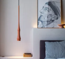 Suspension, Slend 01, terracotta, Ø7,5cm, H65cm - Bover