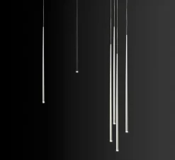 Suspension, Slim 0920, noir, LED, 2700K, 182lm, Ø2,6cm, H100cm - Vibia