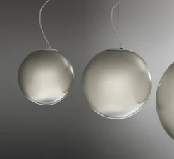 Suspension, Smoke 2, verre fumé, LED, 2700K, 2500lm, Ø35cm, H35cm - PANZERI