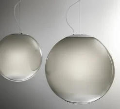 Suspension, Smoke 3, verre fumé, LED, 2700K, 2500lm, Ø50cm, H50cm - PANZERI