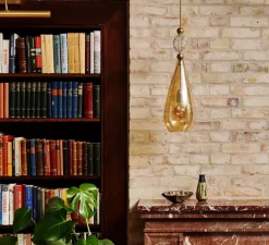 Suspension, Smykke L, or fumé et or brillant, Ø18cm, H57cm - Ebb and Flow