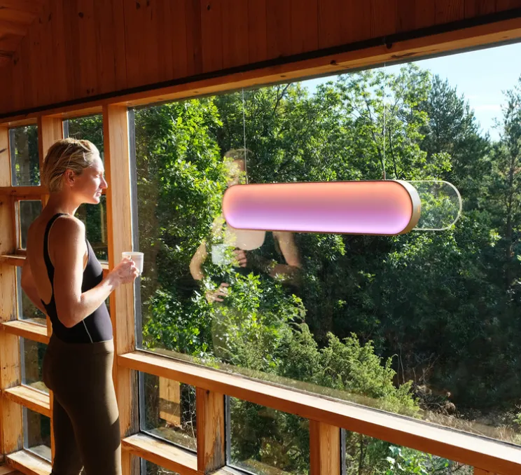 Suspension Solaire, Sunne, laiton, L80,5cm, H16,6cm - Graypants