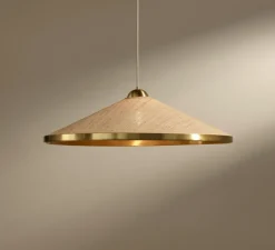 Suspension, Songe Grand Modèle, Rabane, Laiton, Ø80cm, H20cm - Sarah Lavoine