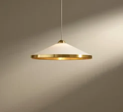 Suspension, Songe Petit Modèle, Coton, Laiton, Ø60cm, H20cm - Sarah Lavoine