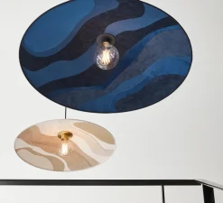 Suspension, Sonia Laudet D60, bleu nuit, Ø60cm, H8cm - Market Set