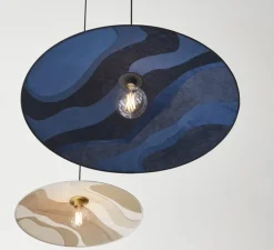 Suspension, Sonia Laudet D80, bleu nuit, Ø80cm, H14cm - Market Set