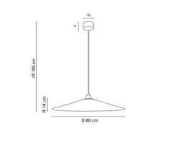 Suspension, Sonia Laudet D80, Rose seventies, Ø80cm, H14cm - Market Set