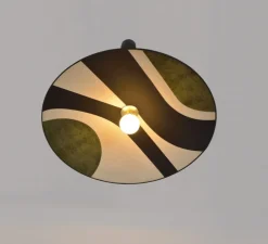 Suspension, Sonia Laudet D80, Bouleau seventies, Ø80cm, H14cm - Market Set