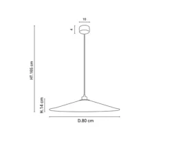 Suspension, Sonia Laudet D80, sable, Ø80cm, H14cm - Market Set