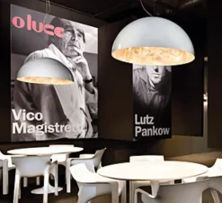 Suspension, Sonora 490, blanc, or, Ø90cm, H45cm - OLUCE