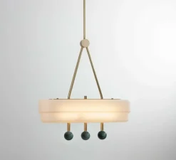 Suspension, Spate, laiton, LED, dim, 2700K, lm, L44cm, H44cm - Bert Frank