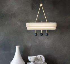 Suspension, Spate, laiton, marbre guatemala, L44cm, H44cm - Bert Frank