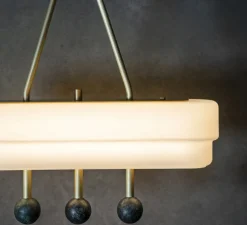 Suspension, Spate, laiton, marbre guatemala, L44cm, H44cm - Bert Frank