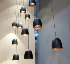 Suspension, Speers, noir, cuivre, H11,5cm - B-LUX