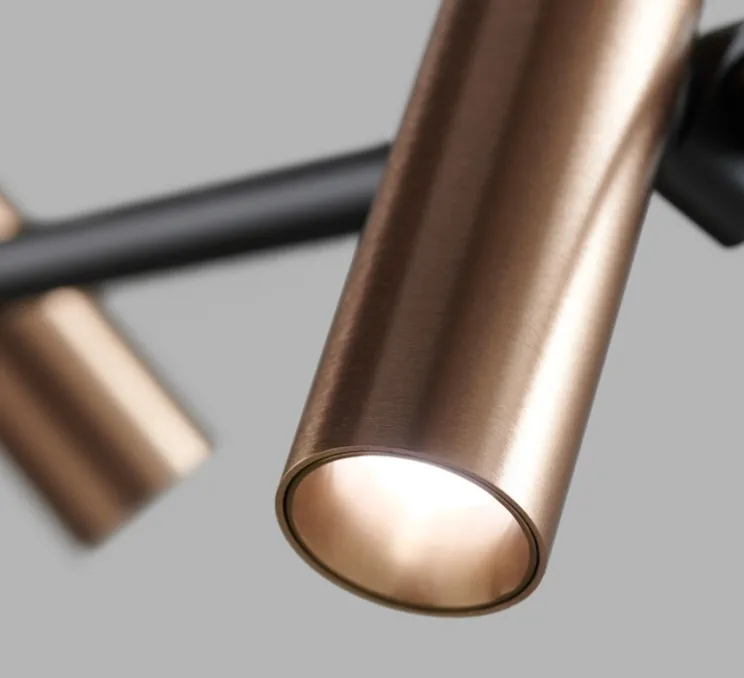 Suspension, Spirit S1500, noir, rose doré, LED, 2700K, 2200lm, L150cm, H100cm - Light Point