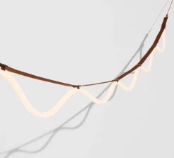 Suspension, Spline, marron, orange, IP65, LED, dim, 2700K, 4000 lm, L450cm, H20cm - Petite Friture