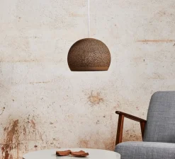 Suspension, SpongeUp 30, chocolat, câble blanc, IP44, LED, dim, 3000K, 800 lm, Ø28cm, H23cm - Pott