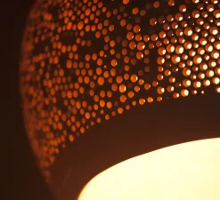 Suspension, SpongeUp 30, rouge, IP44, LED, dim, 2700K, 800 lm, Ø28cm, H23cm - Pott