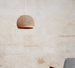 Suspension, SpongeUp 30, terra, câble blanc, IP44, LED, dim, 2700K, 800 lm, Ø28cm, H23cm - Pott