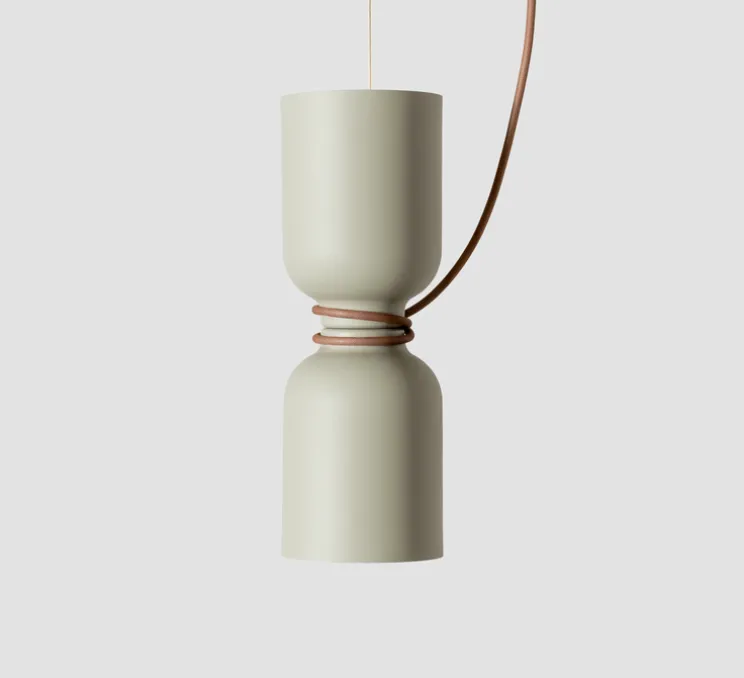 Suspension, Spotlight Volumes, C/C, marron sauge, Ø14cm, H40cm - A-N-D